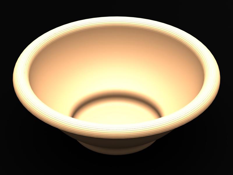 5 Litre Capacity- 30cm Round Plastic Bowl 3D print model