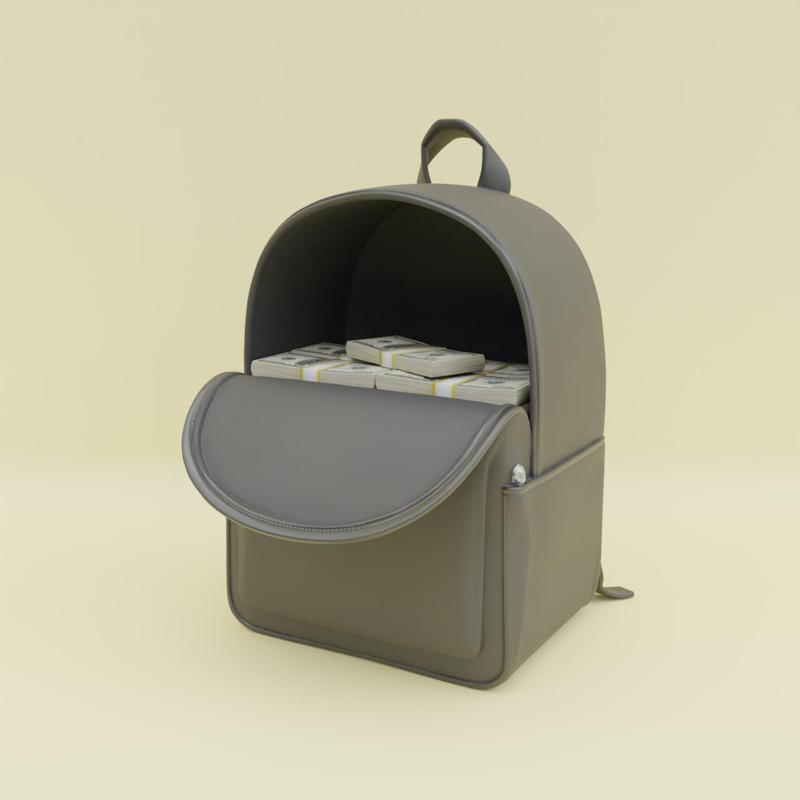 Backpack Full of Cash Money Dollars Bag