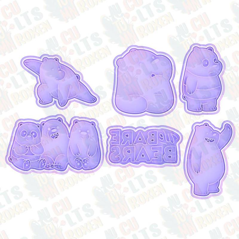 We bare bears cookie cutter set of 6