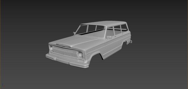 Jeep Grand Wagoneer 1973 Body For Print