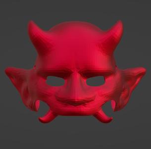 Wearable japanese demon mask