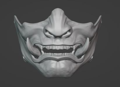 Samurai Oni Mask Minimalist version