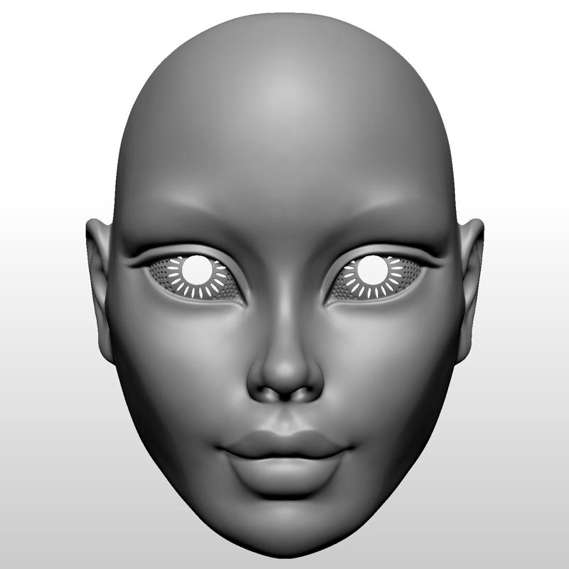 blonde female mask