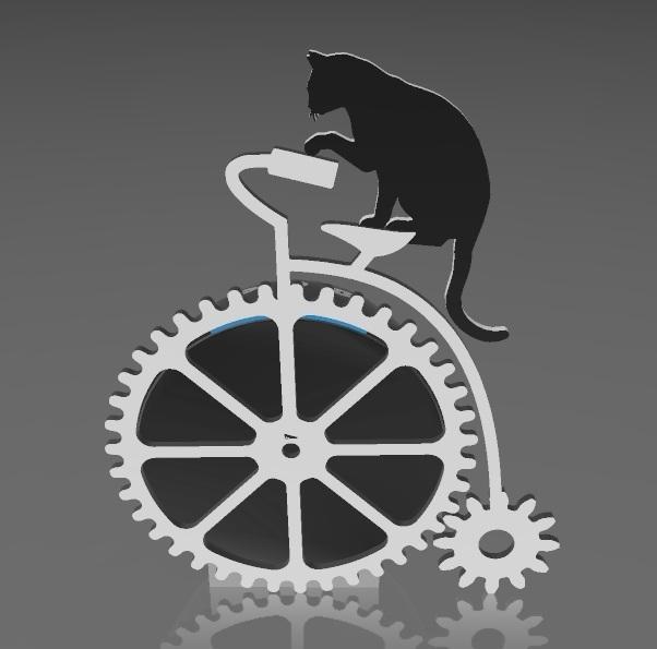Suporte Alexa Echo Pop Cat In OId Gear Bike 2 Models