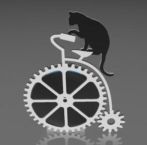 Suporte Alexa Echo Pop Cat In OId Gear Bike 2 Models