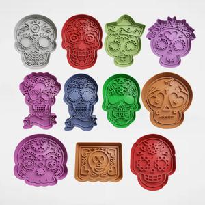 MEXICAN SKULLS SET X11