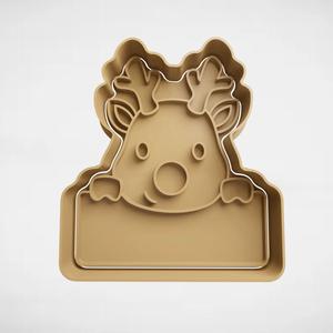 Reindeer with sign