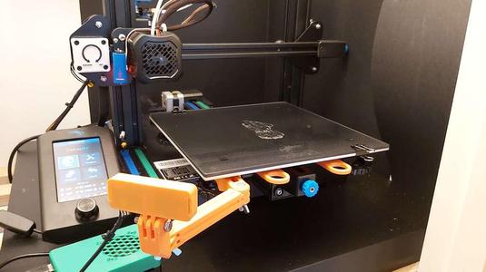 Ender 3 Bed Handle w/ GoPro Mount remixed to allow bed level lock