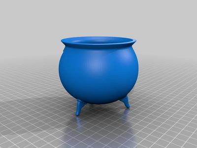 cauldron with triquetra symbol