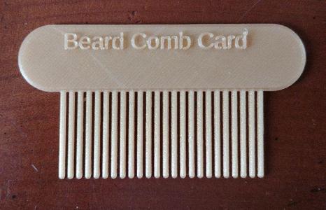 Beard Comb Card