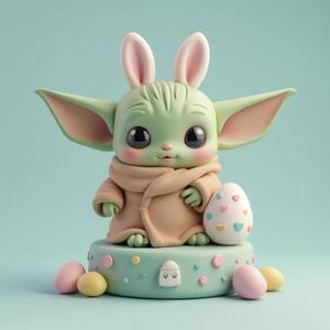 Kawaii Yoda Easter Edition
