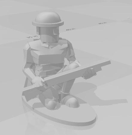 1-100 British 8th Army Infantry Squatting