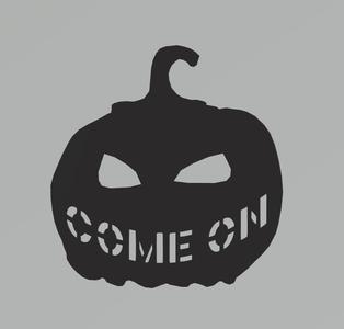 PUMPKIN DOOR SIGN OPEN decor