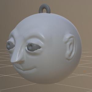 Creepy face Christmas Bauble