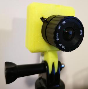 raspberry pi camera case 8mm lens gopro-mount