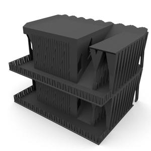 Brutalist Building With Seperate Stairs
