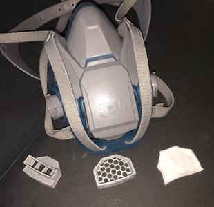 3M 6500QL Series Respirators exhaust filter adapter