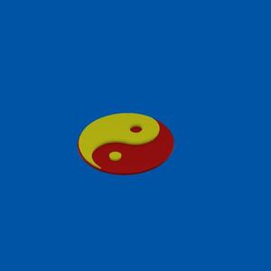 yin yang fridge magnet
