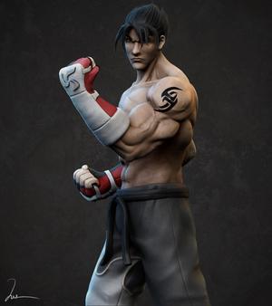 Jin Kazama statue