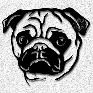 realistic Pug dog wall art pug puppy wall decor 2d art animal