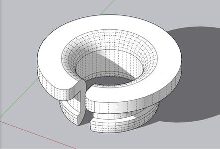 Enclosure Filament Inlet Hole - Lip Ring (for .75" hole)