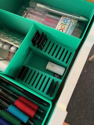 Drawer organiser with built in SD card storage