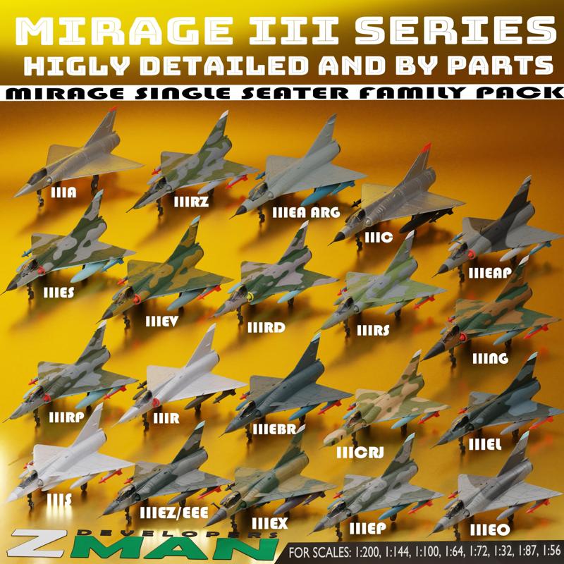 Mirage III (SINGLE SEATER FAMILY PACK) V35