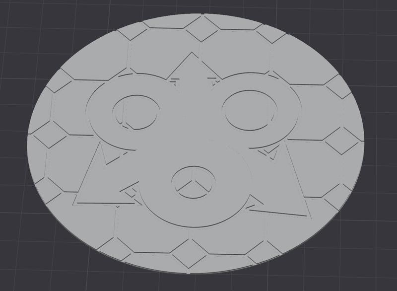 God of Decay marble topper for 100mm base