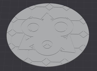 God of Decay marble topper for 100mm base