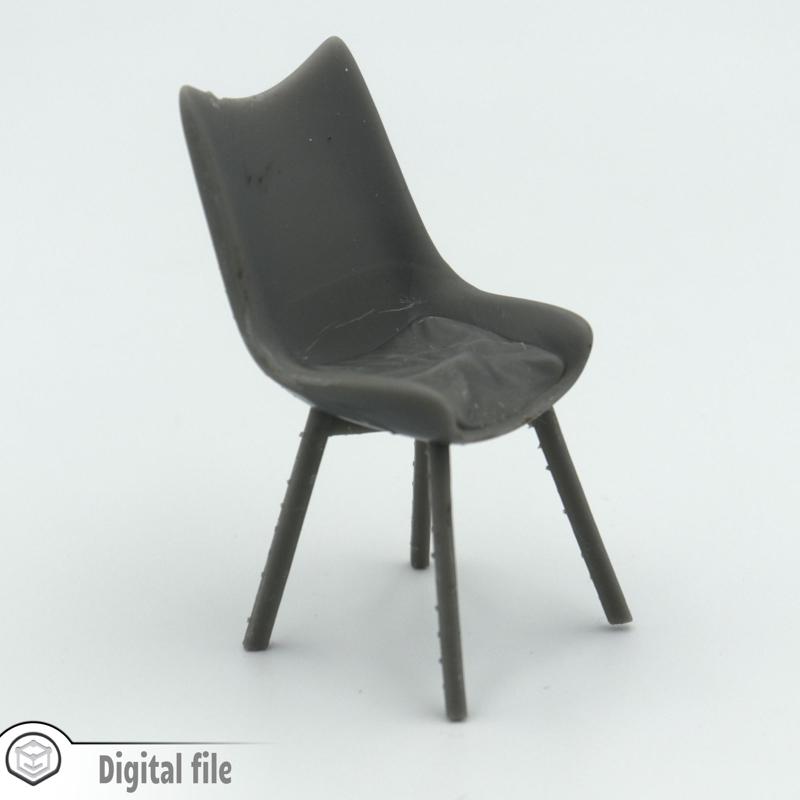 1:12 miniature Modern chair with pillow