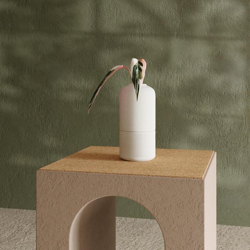 Cylinder Textured Vase – Modern Home Decor, 3D Printable
