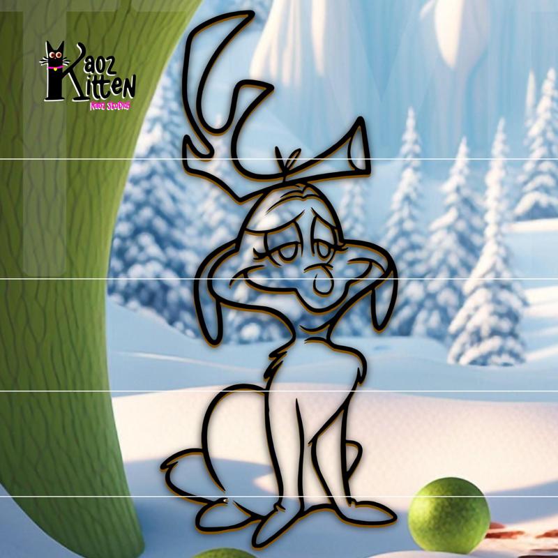 Grinch who stole Christmas Max Dog wall art dr. suess decor