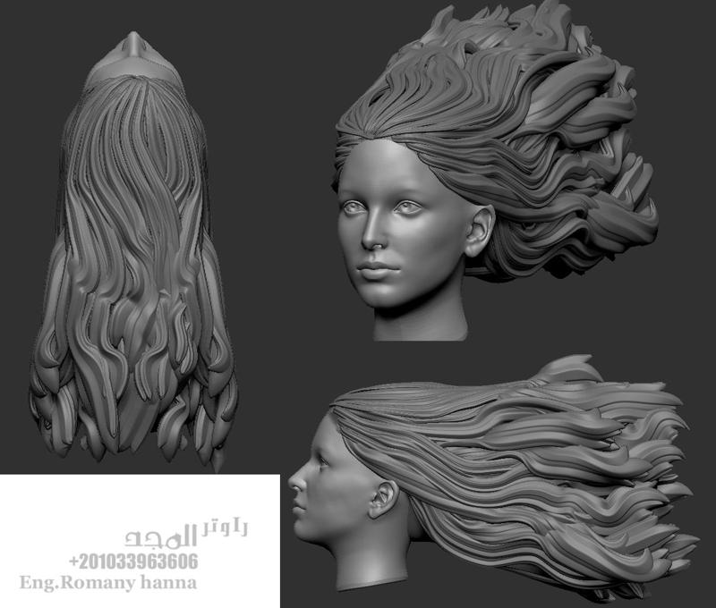 Girl Head sculpture