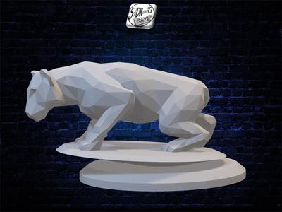 Tiger Locked on Its Prey - Low Poly - Bust - Excellent Design - Decor