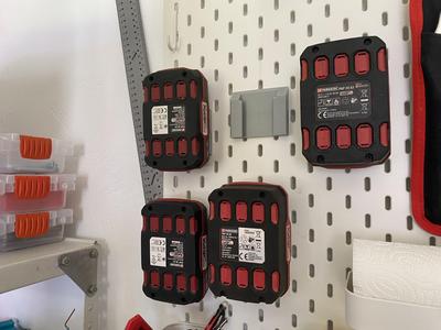 Lidl Parkside X20V-Team Ikea Skadis 20V Battery Holder