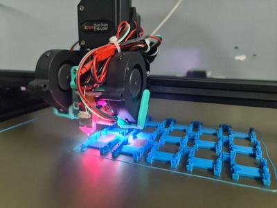 Centered BLTouch with LED Bar