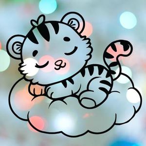Tiger Sleeping On Cloud Cookie Cutter