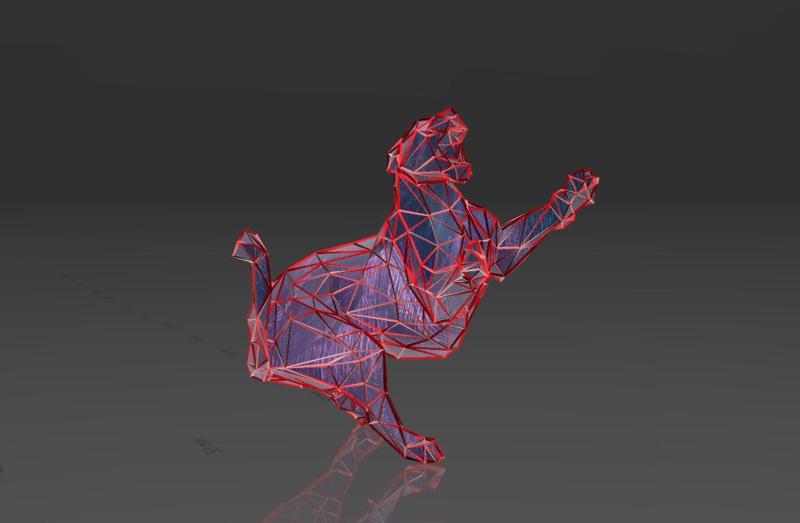 Aggressive and Wild Tiger - Low Voronoi Style - Single Spider Web - LowPoly - Perfect Design - Easy Print - Decor