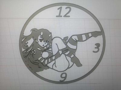 Background for sexy girl animated clock