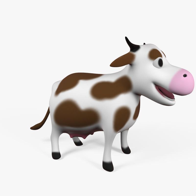 Cartoon Cow 3D Model