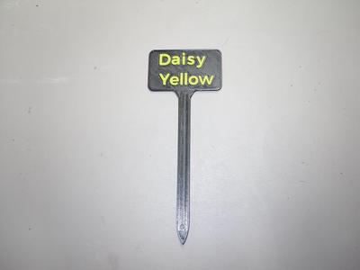 Plant Label Yellow Daisy