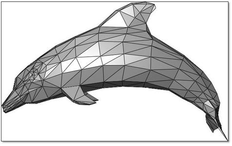 Triangle dolphin pop out picture