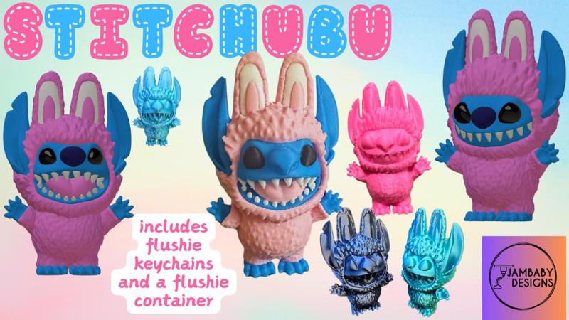 Stitchubu-- It's Stitch with his own Labubu costume!