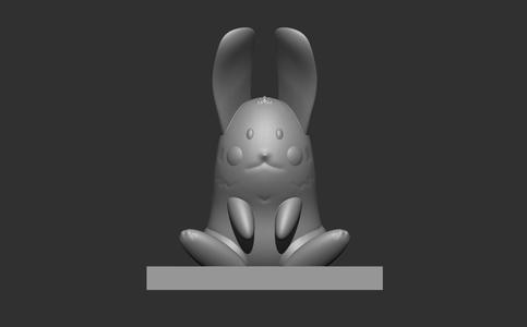 cute rabbit character stl for free