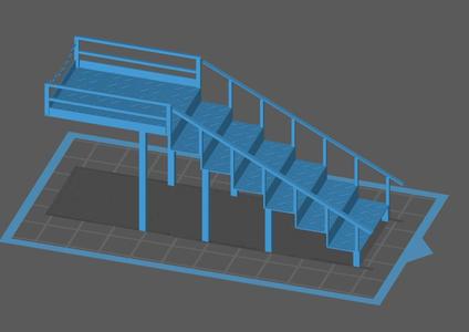 industrial metal staircase