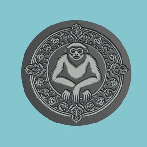 Gibbon Medallion Gibbon 3d Print Model