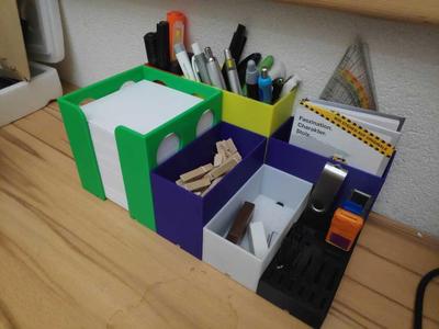 Desk Organizer Pen Holder USB SD Card Paper Holder