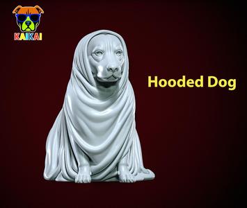 Dog wearing a hoodie model - dog statue - decor - 3D print