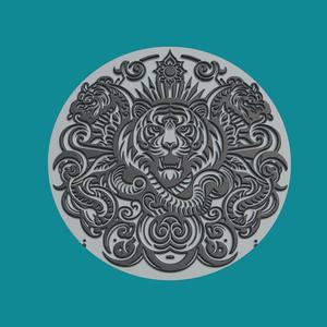 Tiger Animal Medallion