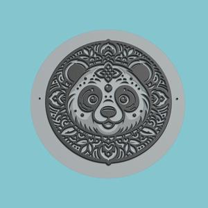 Panda Medallion Panda 3d Print Model